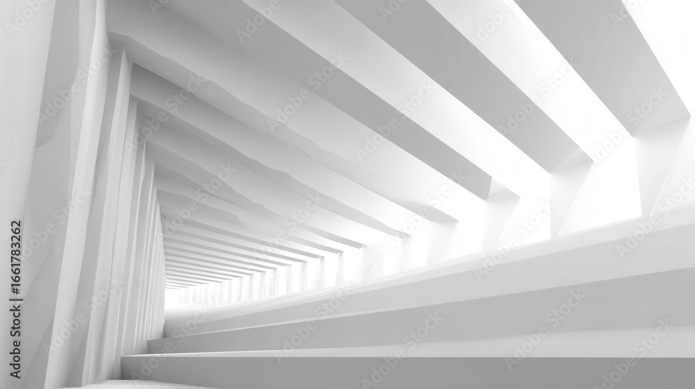 Naklejka premium white abstract architectural corridor