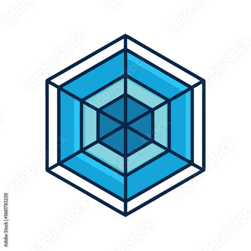 blue glass cube