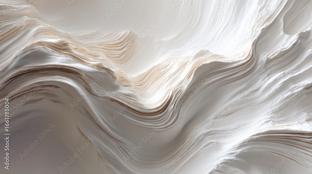 Obraz premium flowing white paper landscape