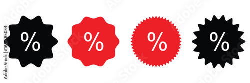 Discount icon, Percentage, finance percent offer tag, Shopping Sale label, , promotion commission icons button, vector, sign, symbol, logo, Discount, percentage icon symbol on white background .