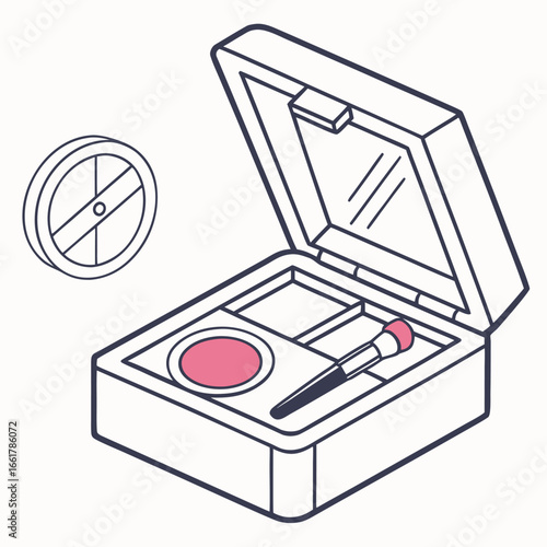 vector illustration of a set of cosmetics