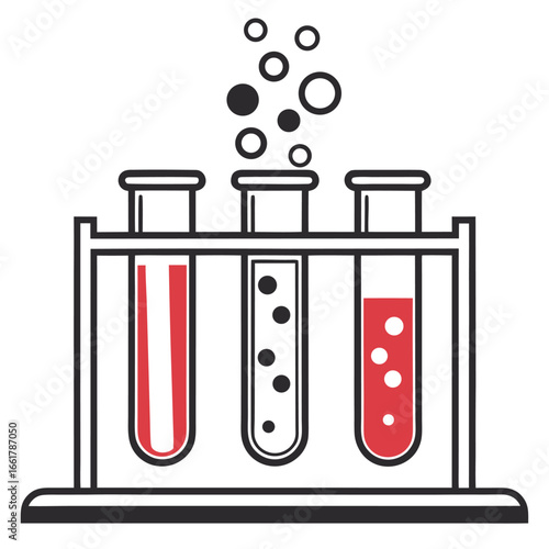 vector illustration of a test tube with laboratory