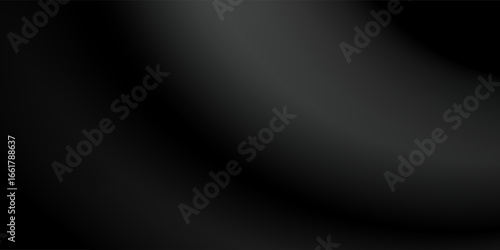 Dark deep black dynamic abstract vector background with wavy lines. Modern creative halftone premium gradient. 3d cover of business presentation banner for sale event night party. Soft shadow dots