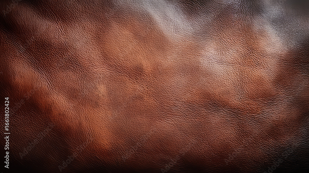 Fototapeta premium Rugged brown leather texture with an aged, distressed surface, creating timeless and authentic