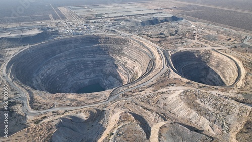 Letlhakane Diamond mine in Central Botswana, Africa
