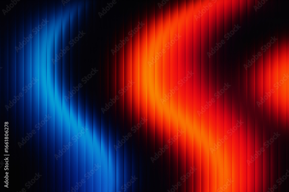 Fototapeta premium Blue and red futuristic fractal glass effect background.