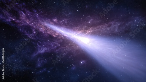 Wallpaper Mural Glowing Comet Tail Crossing Cosmic Background in Deep Space Scene Torontodigital.ca