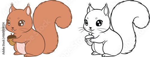 Cute Cartoon Squirel Illustration