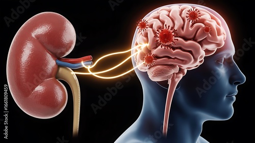 Kidney disease impacting brain health and cognitive function