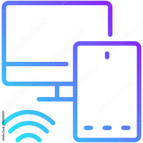 devices gradient line icon
