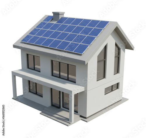 Wallpaper Mural Innovative solar panel installation on modern house urban setting 3d render eco-friendly environment aerial sustainable living isolated PNG Torontodigital.ca