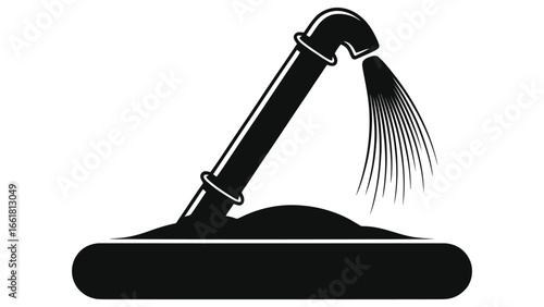 (Grain auger)Industrial screw conveyor illustration for bulk grain handling, auger feeder equipment graphic, powder transport system, agricultural conveyor machine, mechanical engineering process