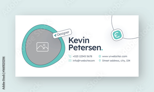 Email signature or email footer and personal social media facebook cover design template