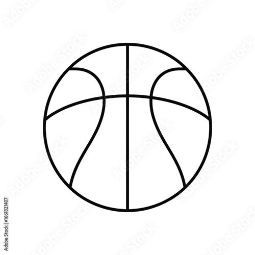 basketball line icon vector isolated on white background. basketball outline icon