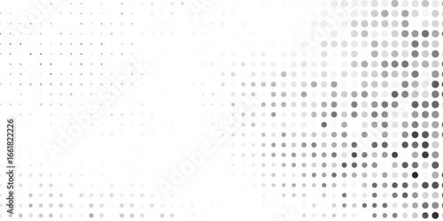 Dot halftone mesh gradient texture. Vanishing polka dot background. Repeating dots gradation abstract