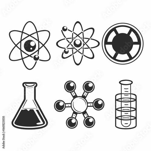 Illustration of science and chemistry elements for education purpose