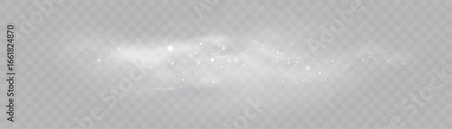 Glowing snow dust swirl with luminous frosty particles and mystical cold flow on transparent background. Suitable for fantasy effects, magical visuals, abstract winter energy, and enchanted icy design