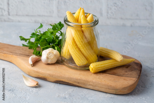Delicious sweet baby corn p...