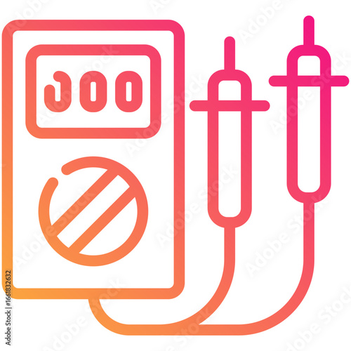 voltmeter gradient line icon