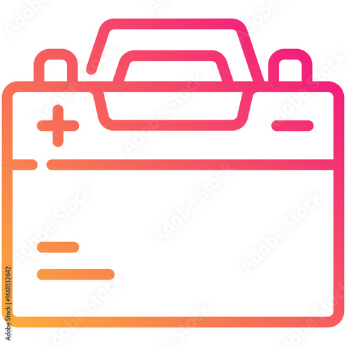 battery gradient line icon
