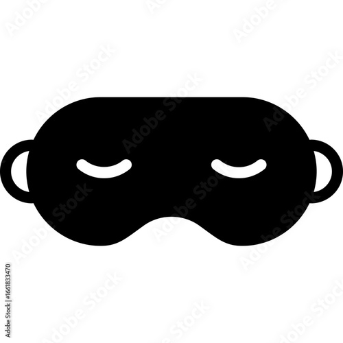 sleep mask icon illustration design with solid