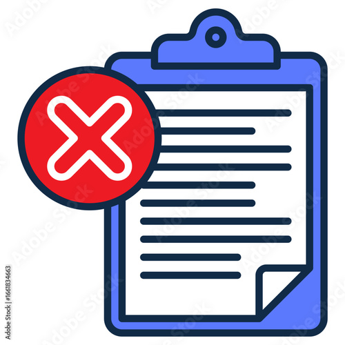 Clipboard rejection icon 
