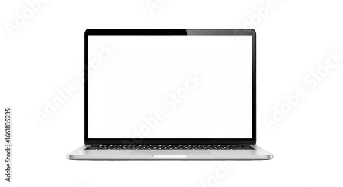 Modern laptop computer isolated on white