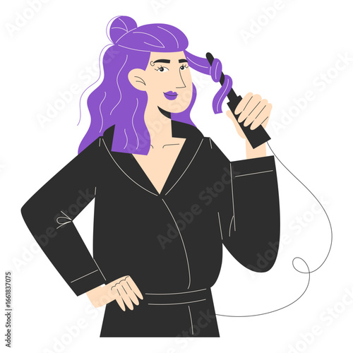 Man styling long hair morning routine self care and self expression inclusive LGBTQ representation
