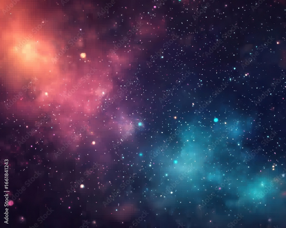 Fototapeta premium Clean wallpaperstyle starfield with soft scattered glow elements