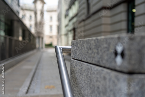 Wallpaper Mural Urban street with metal railing focus Torontodigital.ca