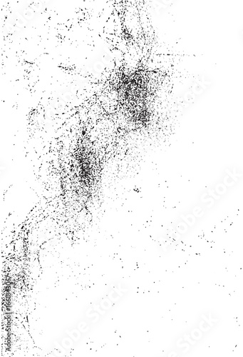 Dynamic black splatter pattern on white background, ideal for abstract design, grunge textures, backgrounds, or artistic effects.
