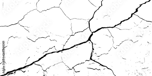 "Cracked white background texture featuring natural fissures and broken lines. Ideal for use in design, grunge overlays, aging effects, or abstract art projects. High contrast and minimalist style"