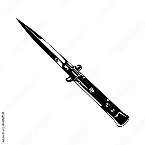classic realistic stiletto knife