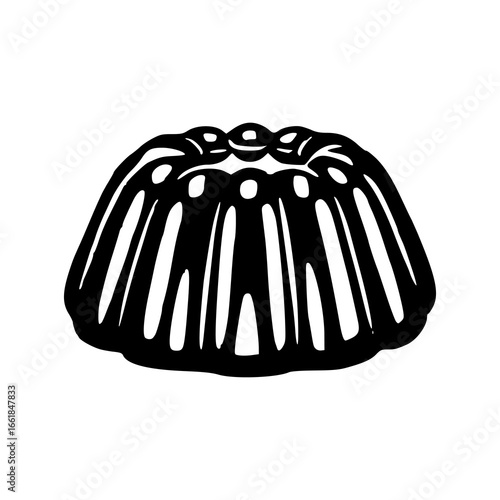 jelly pudding dessert silhouette