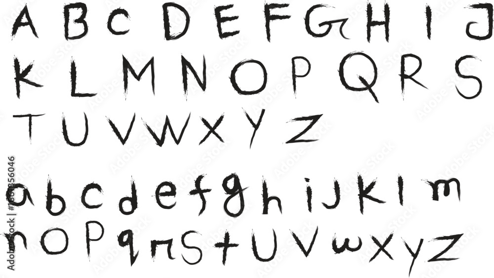 Brush style Smole and capital artistic alphabet letters font stroke, graffiti, punk, unique style Font. Grunge texture Alphabet. Hand drawn modern Vector illustration. Every letter is isolated. Brush style Smole and capital artistic alphabet letters font stroke, graffiti, punk, unique style Font. Grunge texture Alphabet. Hand drawn modern Vector illustration. Every letter is isolated.