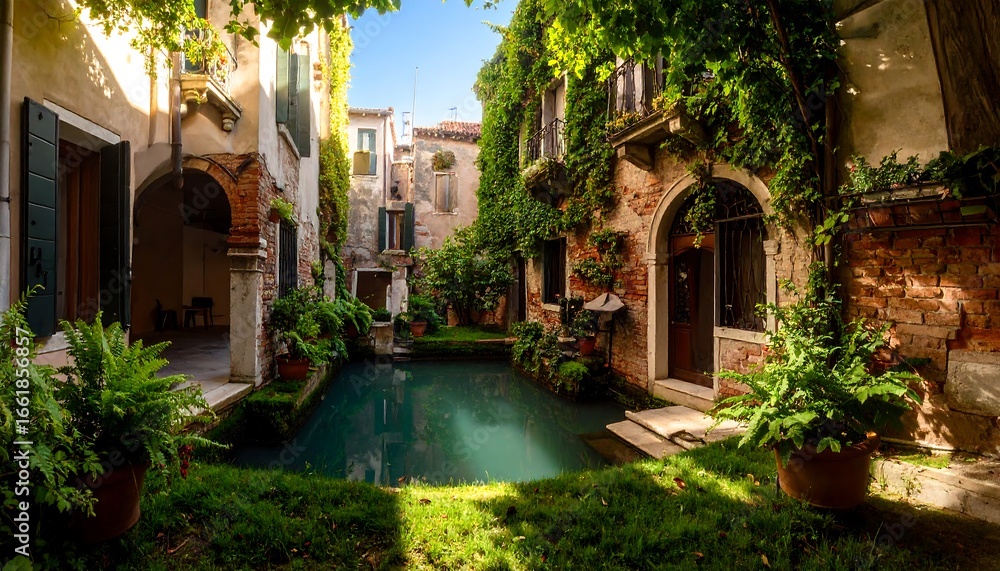 Fototapeta premium Venetian courtyard garden