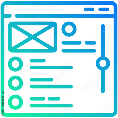 comments gradient line icon