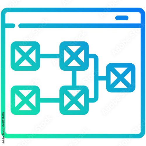 site map gradient line icon