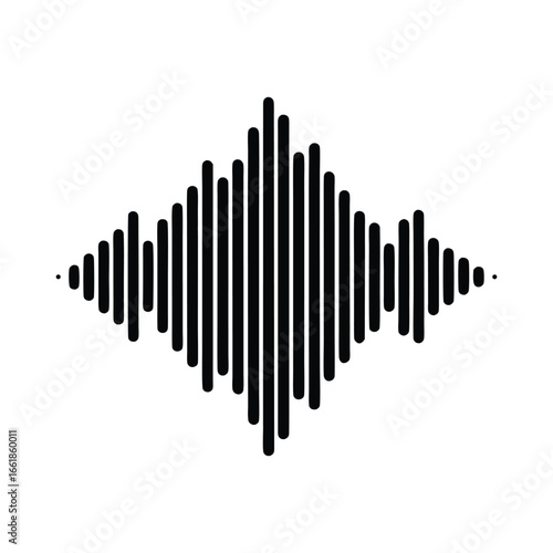 black and white barcode vector, Abstract Sound Waveform: Black and White Minimalist Graphic Design Element