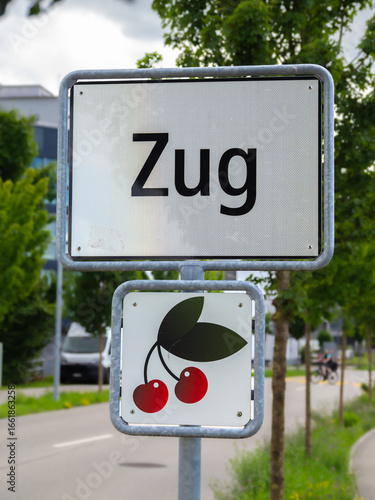 Wallpaper Mural The town of Zug in Switzerland, signboard Torontodigital.ca