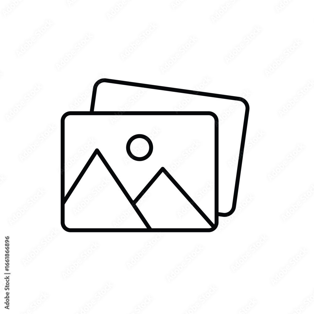Gallery icon, vector icon design outlined Gallery icon, vector icon design outlined