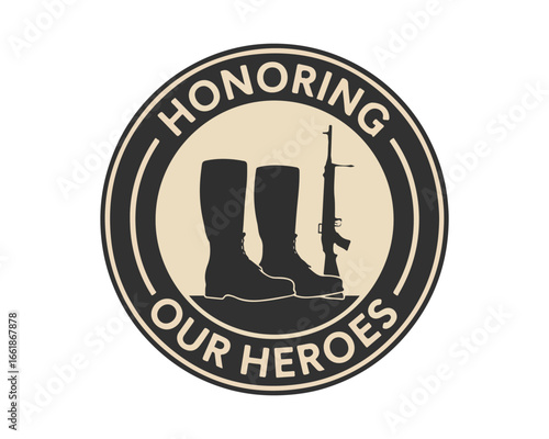 Honoring our heroes remembrance day memorial badge