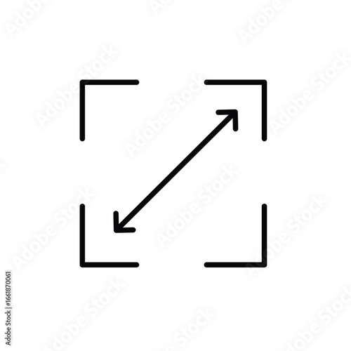 Expand icon, vector icon design outlined