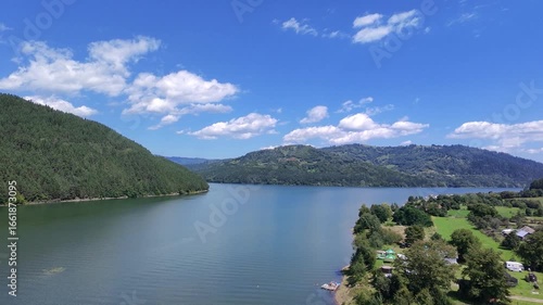 Aerial Drone Footage of Bicaz Lake – Scenic Panorama