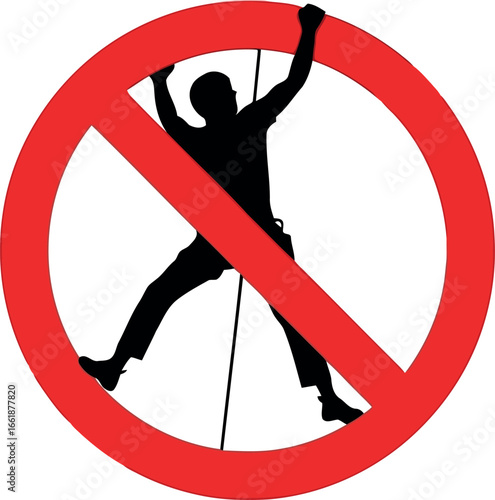 No climbing allowed sign