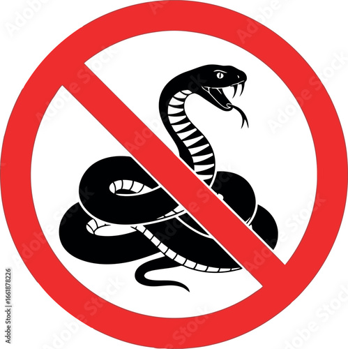 No snake symbol danger warning sign