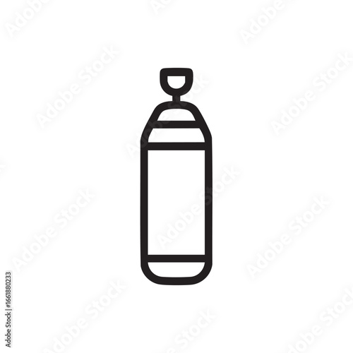 A line icon of a standing punching bag.