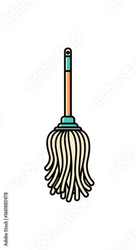 A household cleaning tool with strands for mopping floors and wiping surfaces effectively