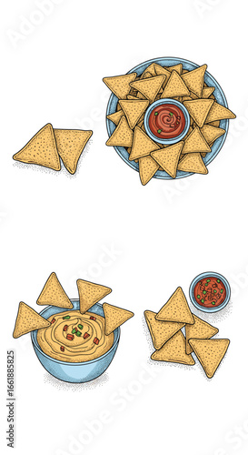 Deliciously crispy tortilla chips served with flavorful dips a satisfying snack for any occasion