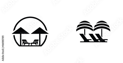 Luxurious hotel and resort lifestyle style logotype vector logo design